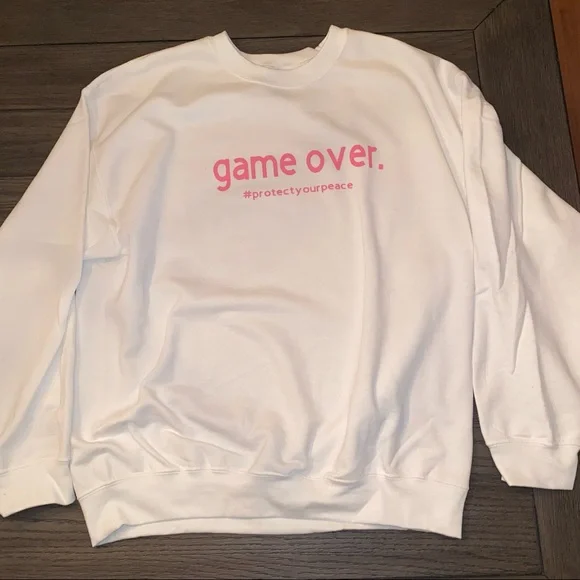 game over. #protectyourpeace crewneck sweatshirt S, M, L - Picture 1 of 6